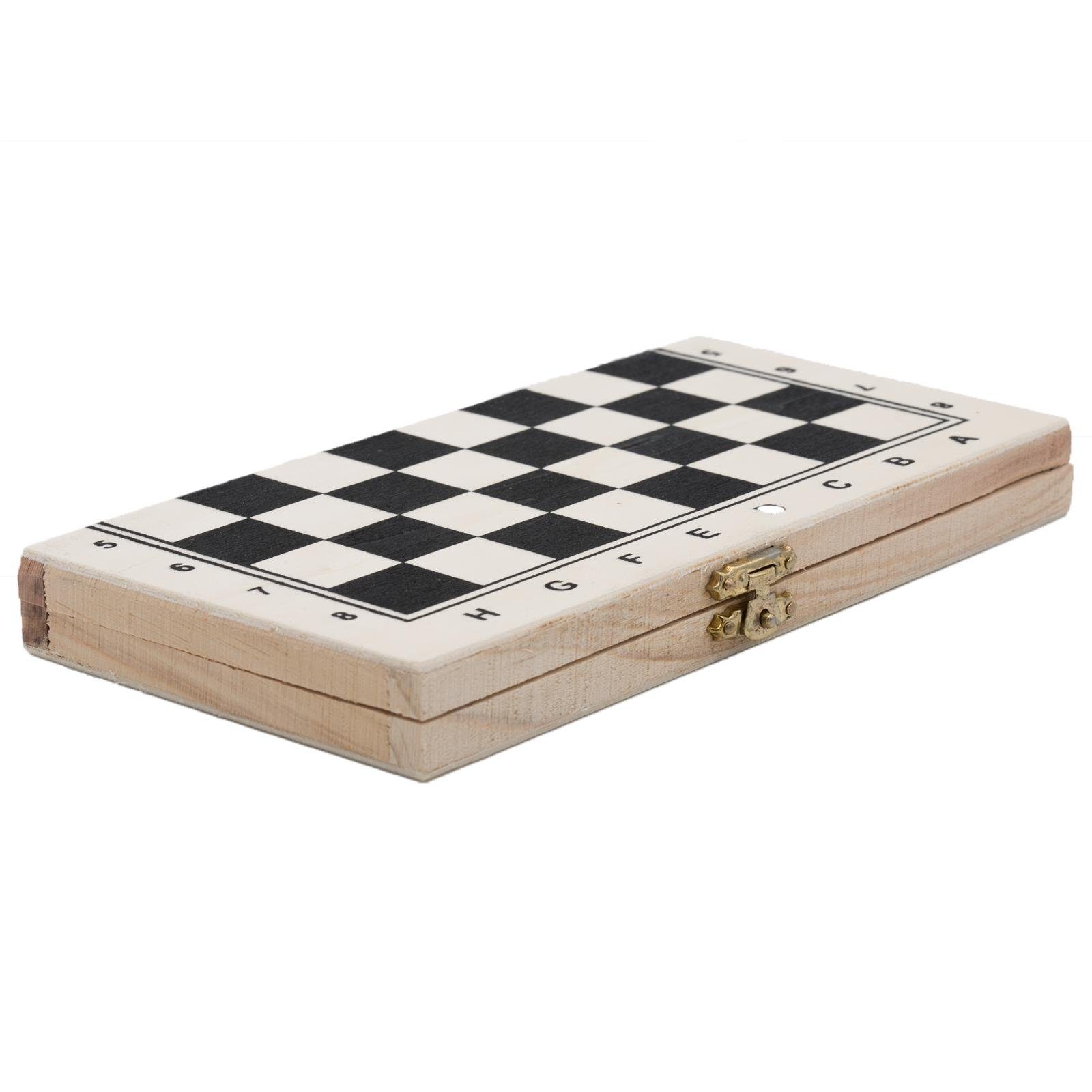 Schachspiel in Klappbox aus hochwertigem Holz im Maritim Stil 