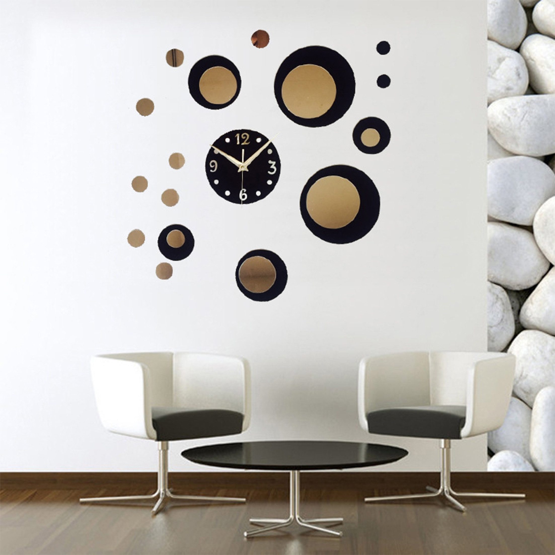 KINSI Wanduhr Stille DIY Wanduhr aus Acryl mit 3D-Effekt - Dekorative Wandu günstig online kaufen