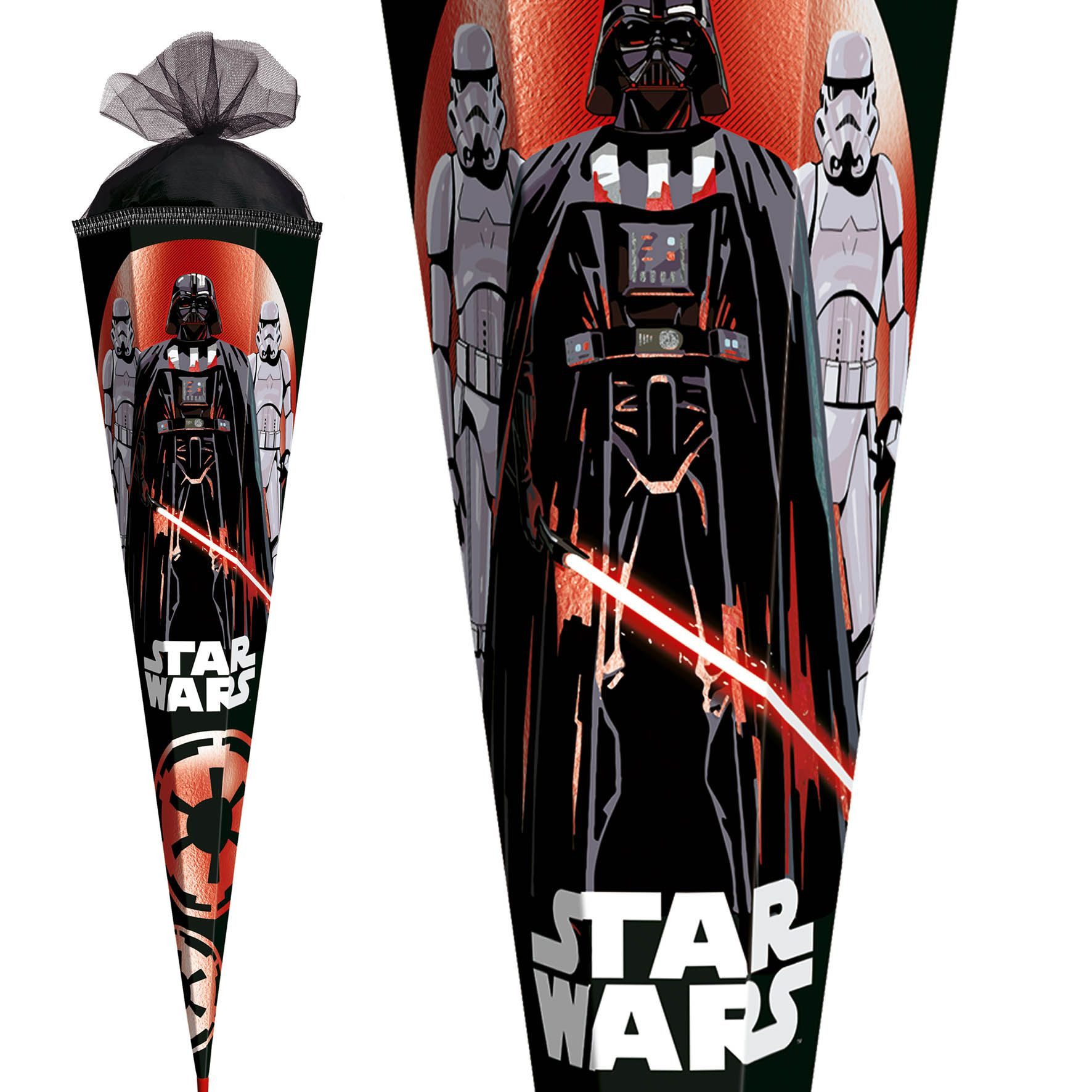 Roth Ideen Schultüte Roth Star Wars Schultüte 85 cm eckig Tüllverschluss, Folie & Glitzerbo – Bild 4 von 5