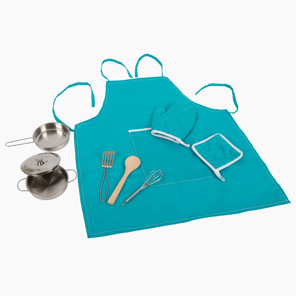 Small Foot Spiel-Kochgeschirr Kochset mit Schürze, (packung, 8-tlg), entfacht die Leidenschaft für das Kochen