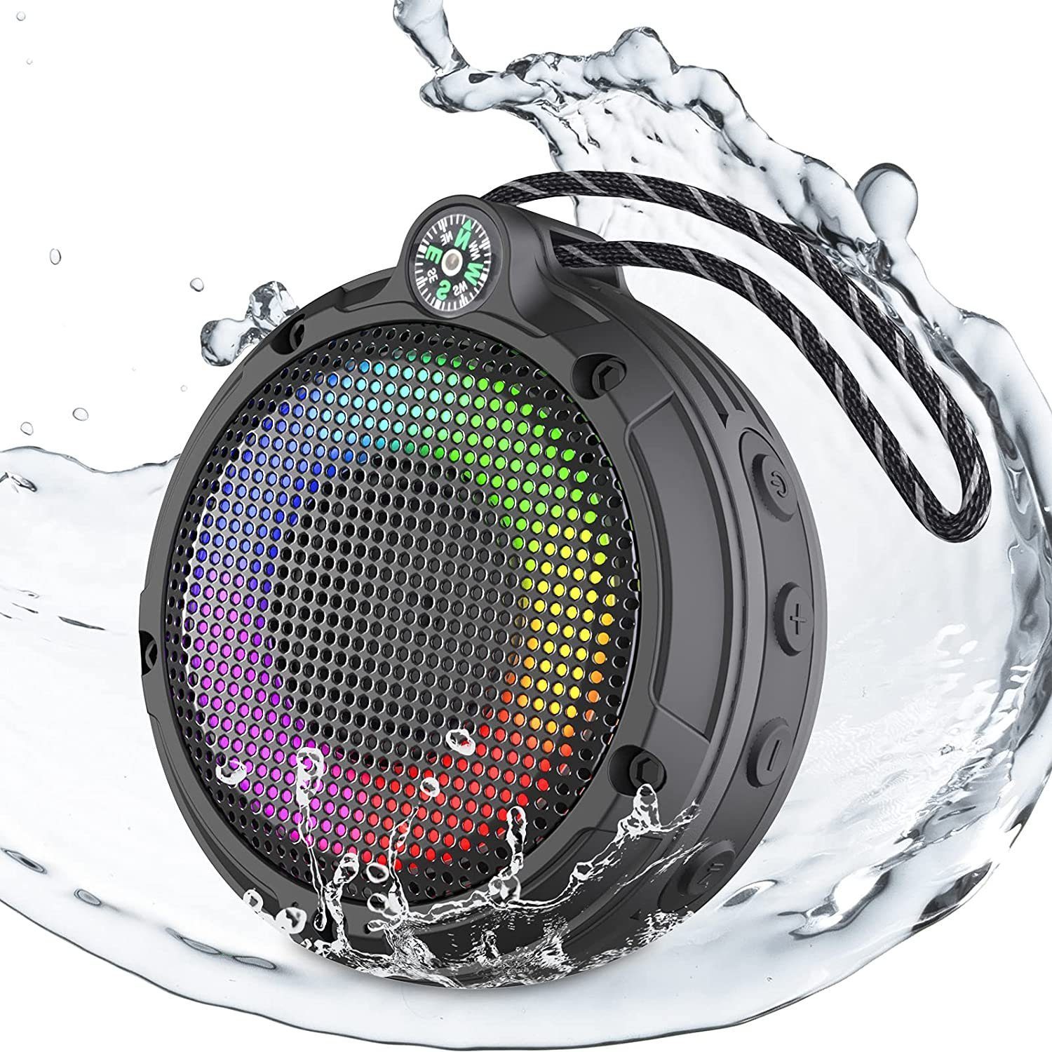 Leway Bluetooth Lautsprecher IPX7 Wasserschutz mit LED-Leuchten, Tragbarer  Musikbox klein Bluetooth Außen Lautsprecher Unterstützung für TF-Karte, FM  & Radio Bluetooth-Lautsprecher online kaufen | OTTO