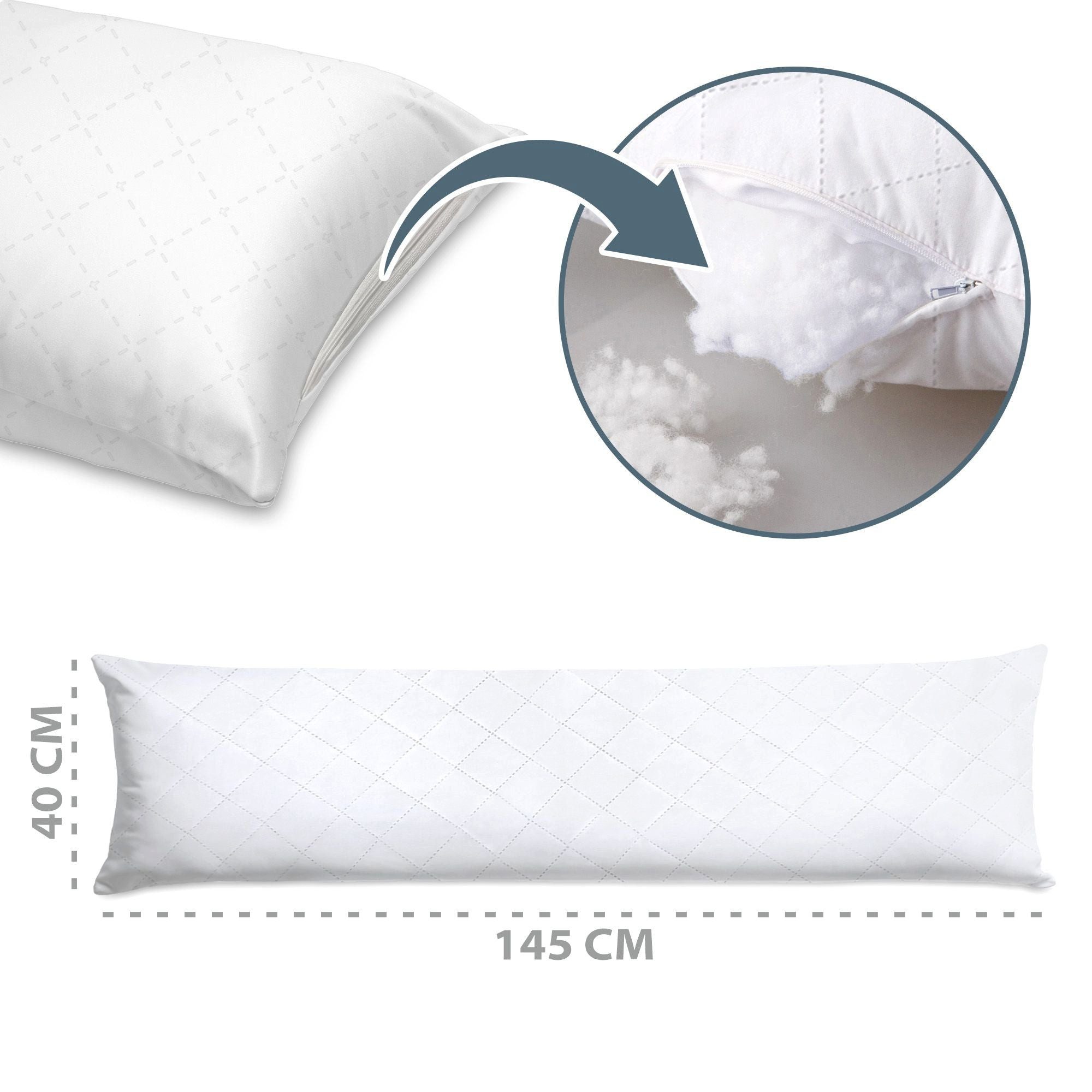 Totsy Baby Sofakissen Seitenschläferkissen 40 x 145 cm - Komfortkissen Schlafkissen