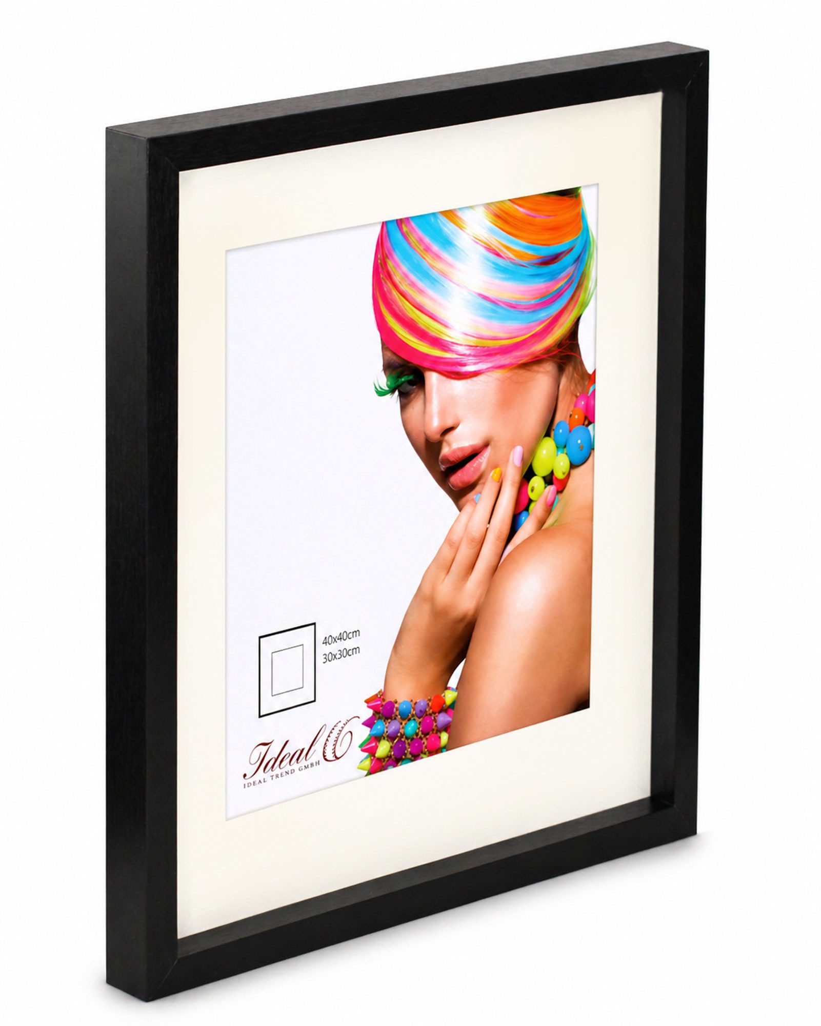 IDEAL TREND Bilderrahmen 3D Objektrahmen Holz Bilderrahmen quadratisch Wanddeko Collage Poster, für 1 Bilder (1 St), Natürliche Holzmaserung sichtbar, leichte Farbabweichungen möglich