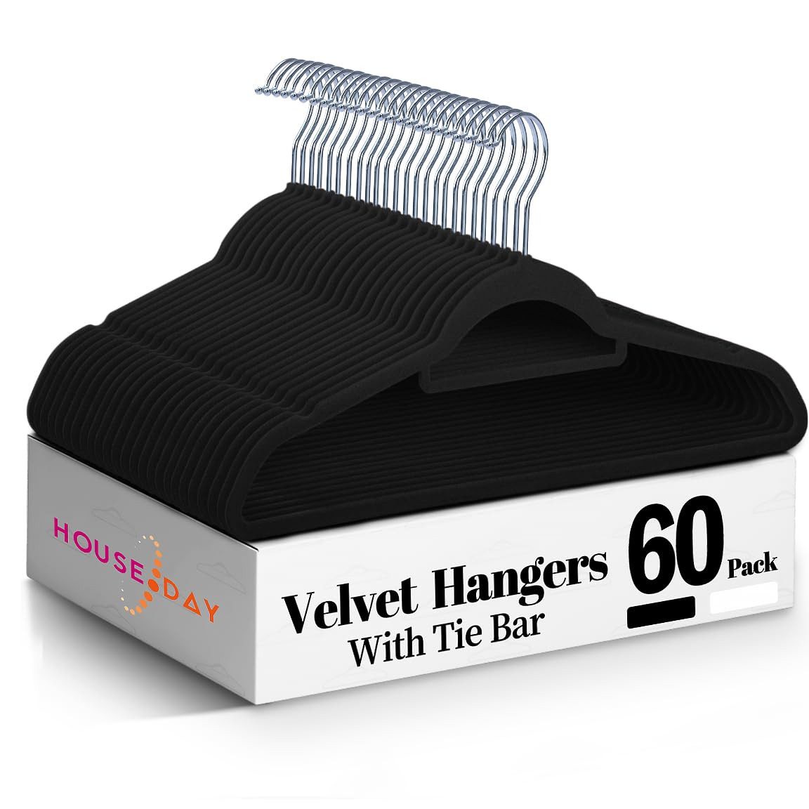 House Day Kleiderbügel mit Krawattenhalter, Samt, rutschfest, (Packung, 60- günstig online kaufen