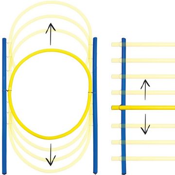 Schecker Agility-Slalom Hundespielzeug - Dog Agility Set - S/M, Kunststoff, Set (4-tlg) Mit Aufbewahrungstasche