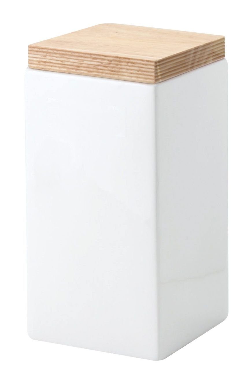 Continenta Zuckerdose, Keramik, (Set, 4-tlg), Vorratsdose aus Keramik, mit Holzdeckel luftdicht, 10 x 10 x 20.5 cm