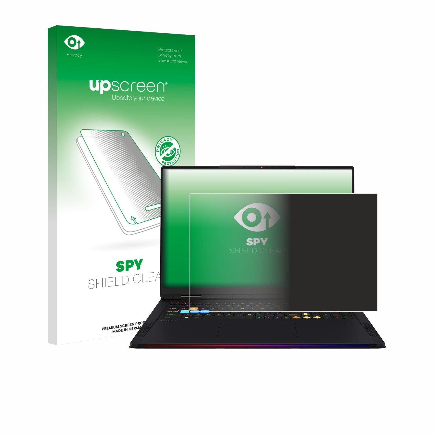 upscreen Displayschutzfolie Sichtschutzfolie für MSI Raider 18 HX AI 2025, Anti-Spy Privacy Sichtschutz Blickschutzfolie Blaulicht-Schutz