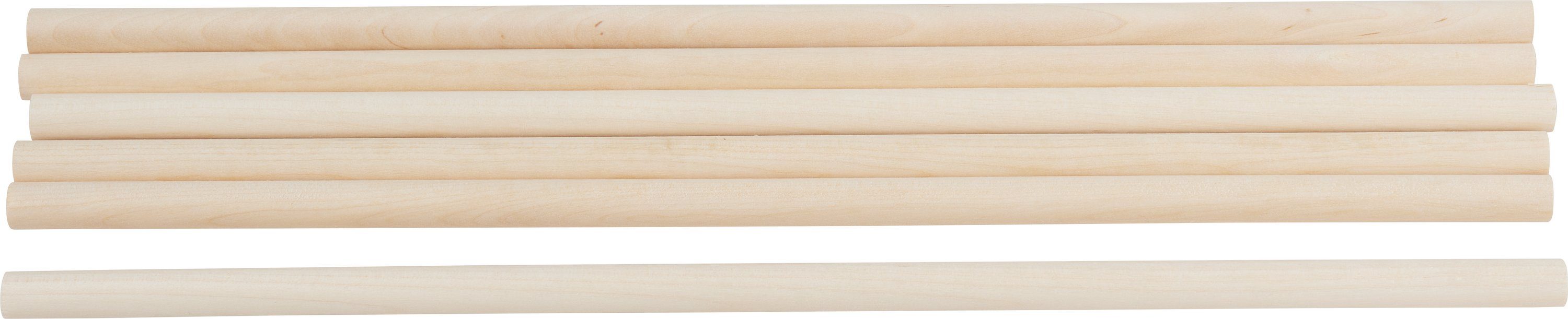 VBS Dekoobjekt Holz-Rundstäbe (6 St), 30 cm
