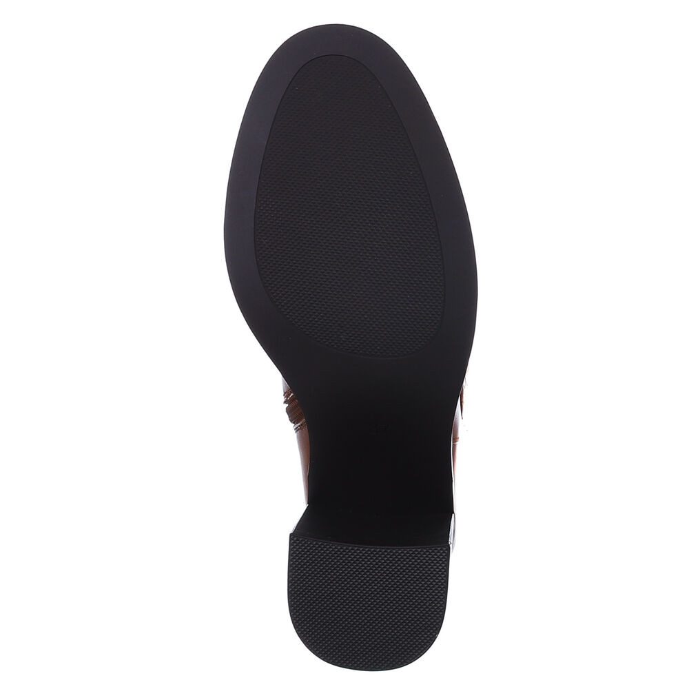 Ital-Design Modischer Stiefel mit Nieten und elastischen Einsätzen Chelseaboots (90648996) Blockabsatz Stiefeletten in Schwarz