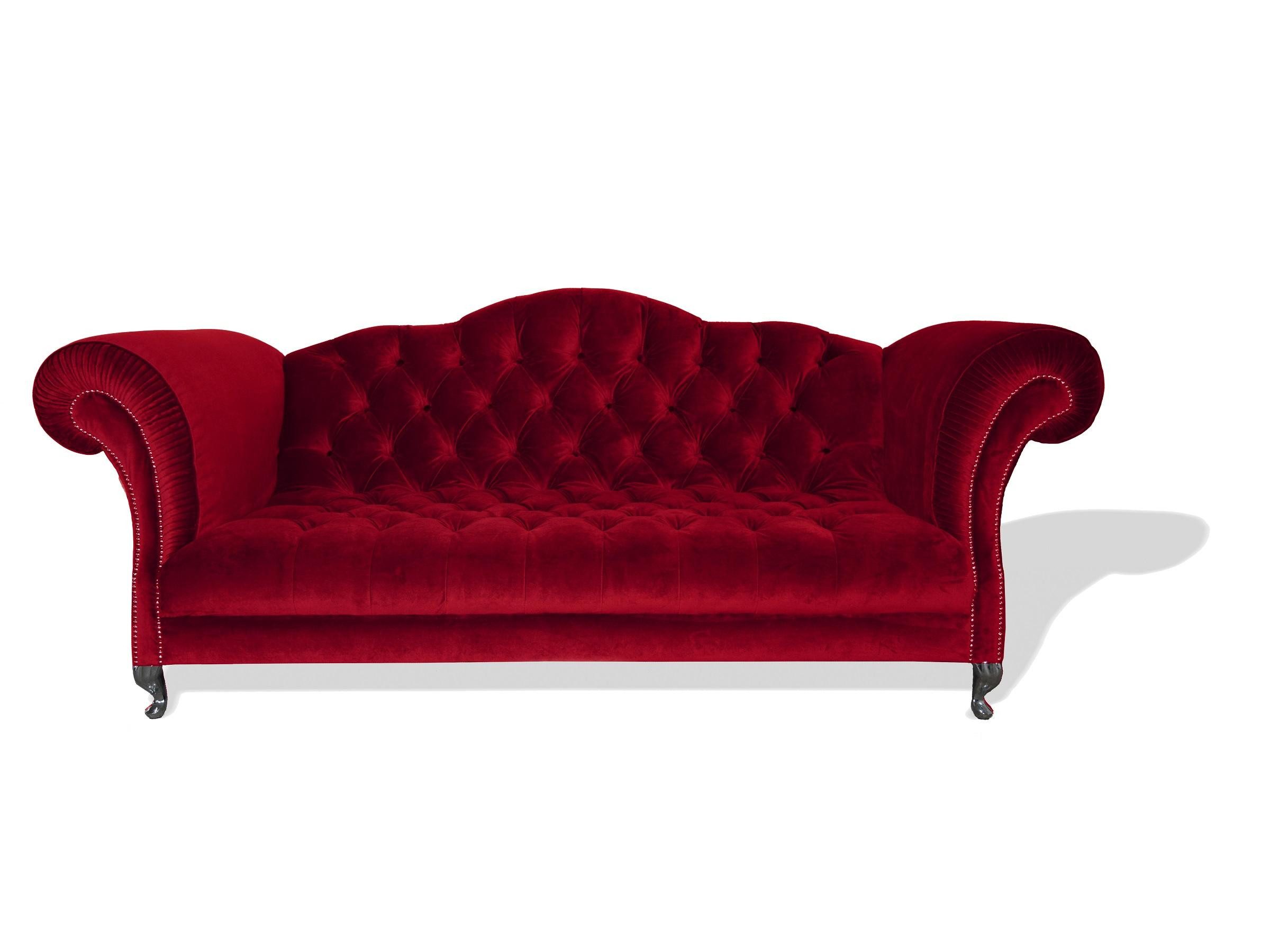 JVmoebel Sofa Chesterfield Sofa mit Knopfsteppung und geschwungenen Armlehnen, Made in Europa