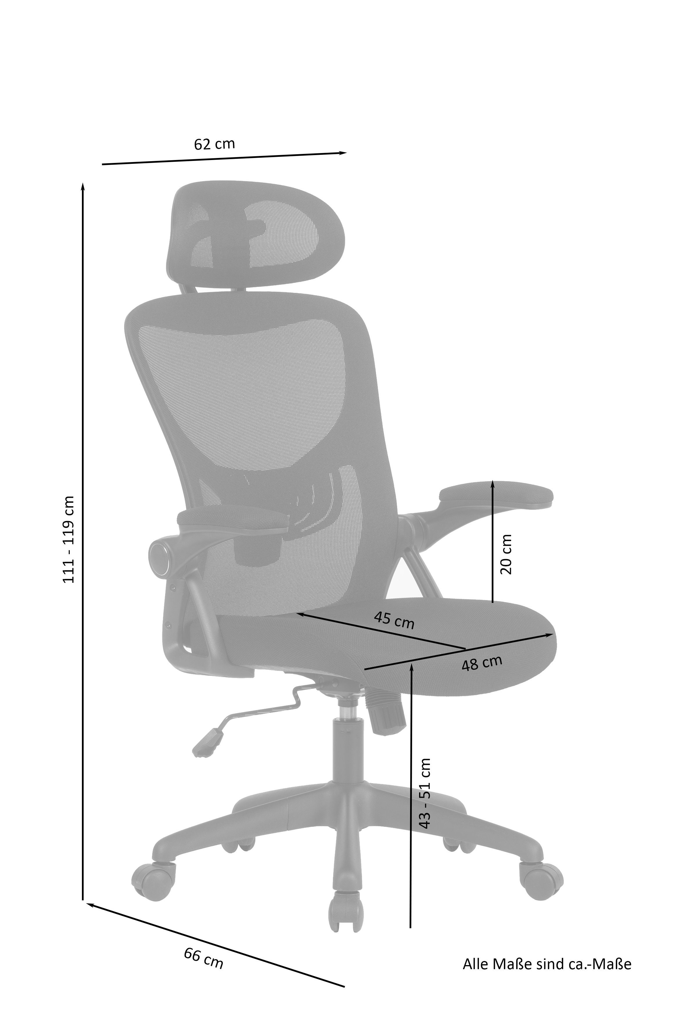 byLIVING Drehstuhl Flex Einstellungsmöglichkeiten mit St), moderner vielen Bürostuhl (1