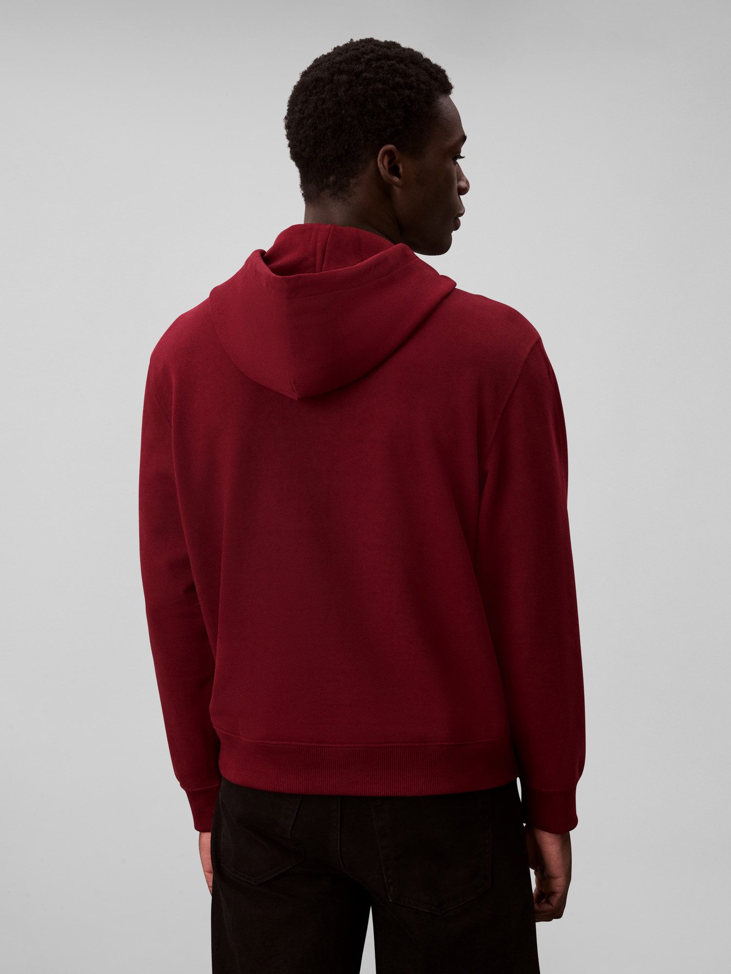 Calvin Klein Kapuzensweatshirt LS EU 350TERRY CURSIVE GRAPHIC H regular fit, Logo-Schriftzug