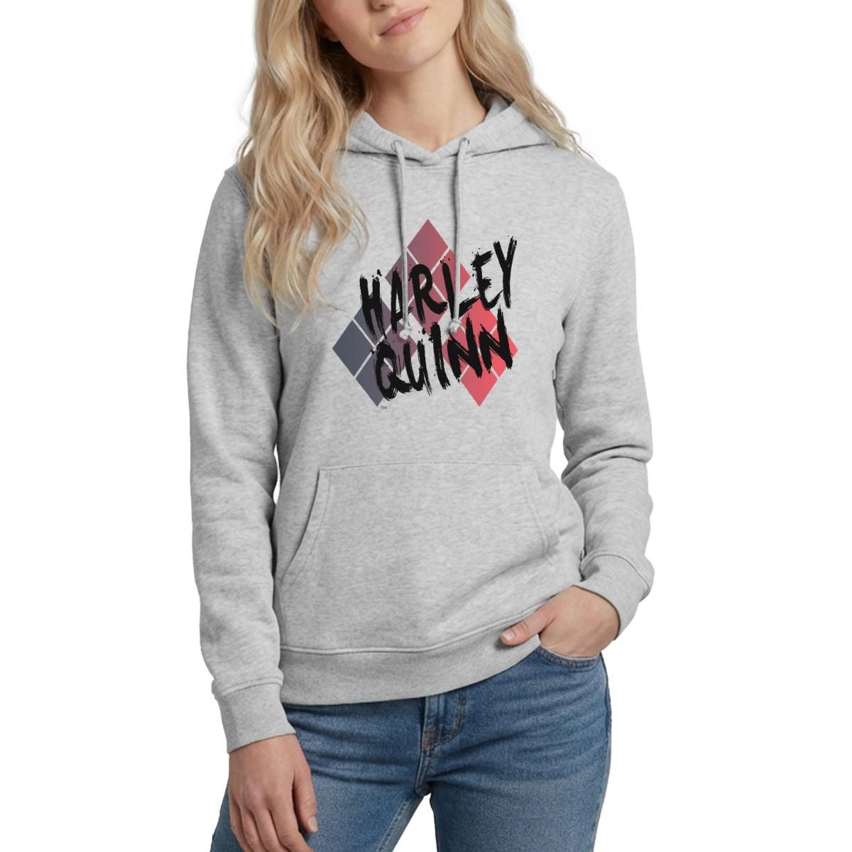 Spreadshirt Hoodie Harley Quinn Rautenmuster Damen Hoodie (1-tlg)