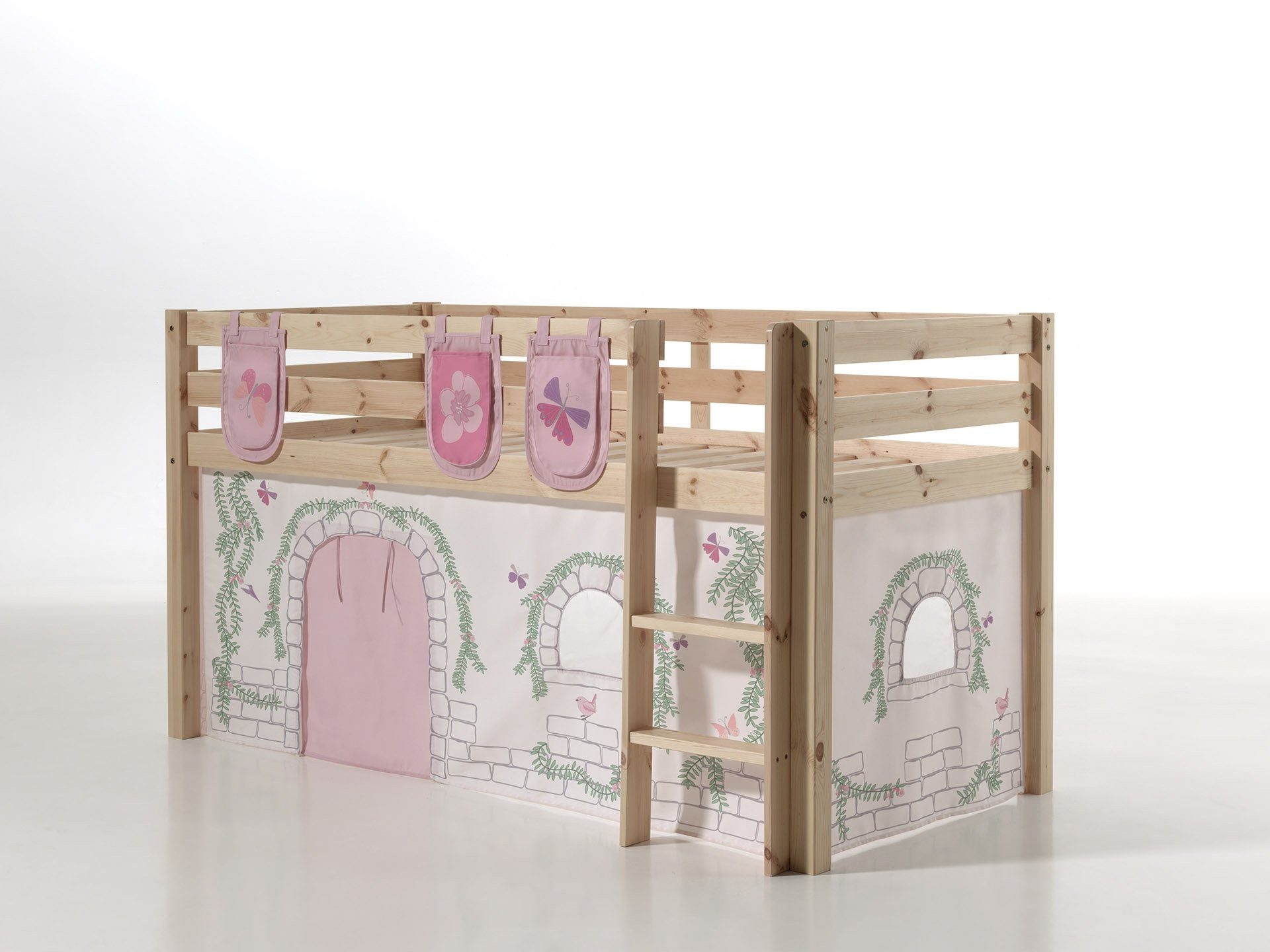 Vipack Hochbett "Pino, Kiefer massiv, Made in Europe, inkl. Rolllattenrost günstig online kaufen