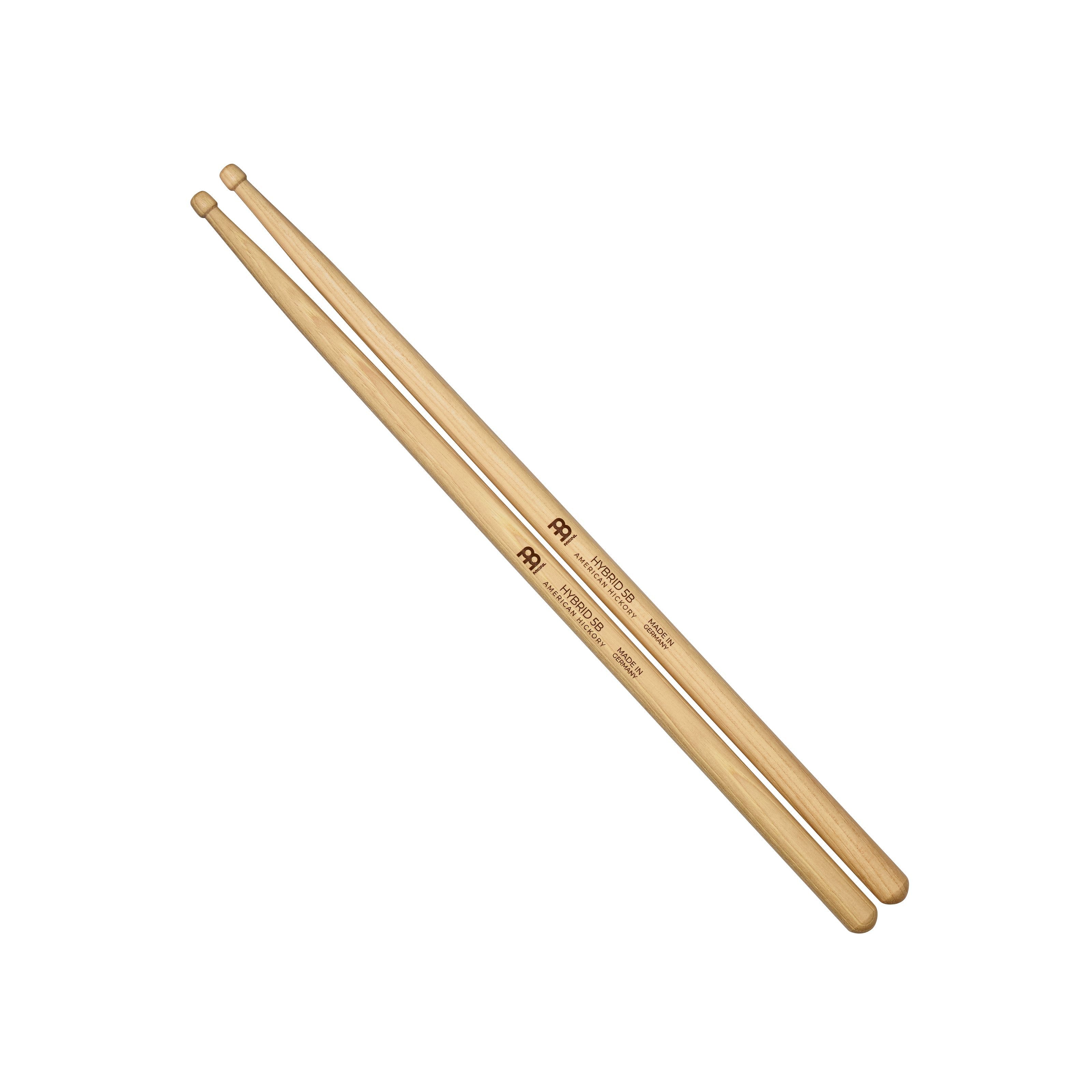 Meinl Percussion Drumsticks (Sticks, Beater und Mallets, Drumsticks Holztip), Hybrid 5B Sticks SB107 American Hickory - Drumsticks