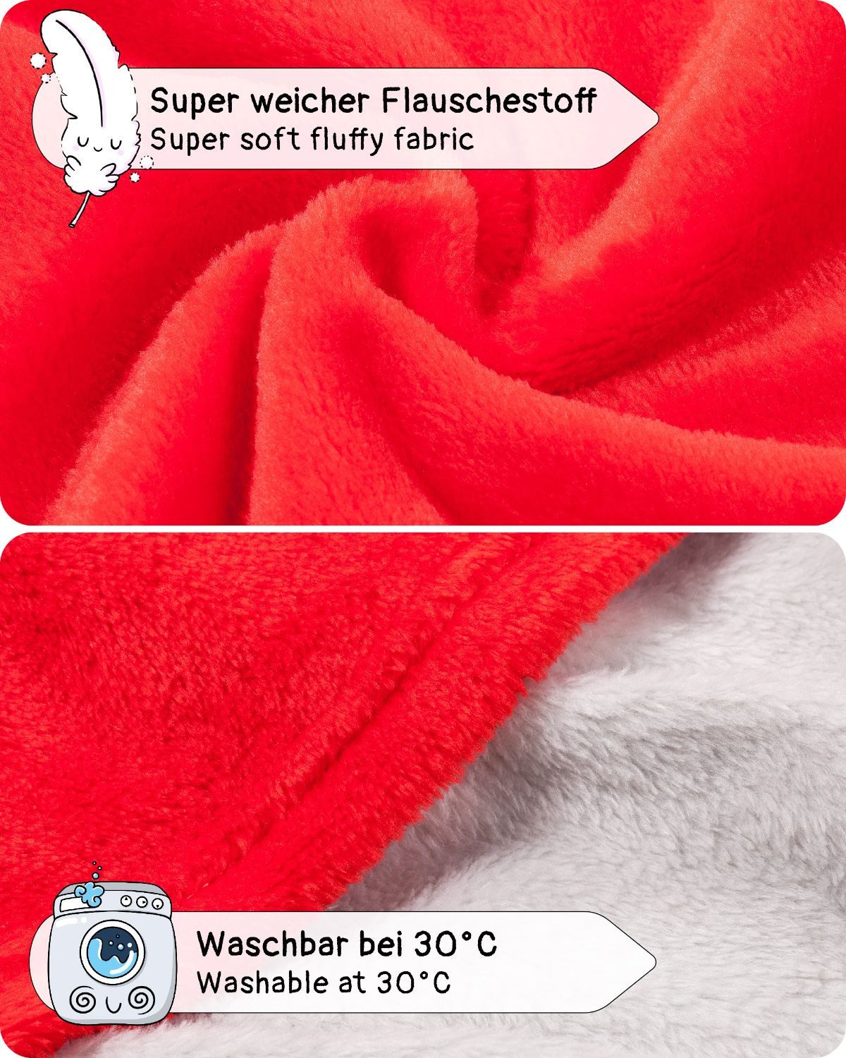 Corimori Deckenschlafsack Haifisch Flauschige Kuschel-Decke Couch-Schlafsack (Packung, Geschenk), Hai-Kuscheldecke, Geschenk, Erwachsene, Herren, Einheitsgröße – Bild 5 von 5