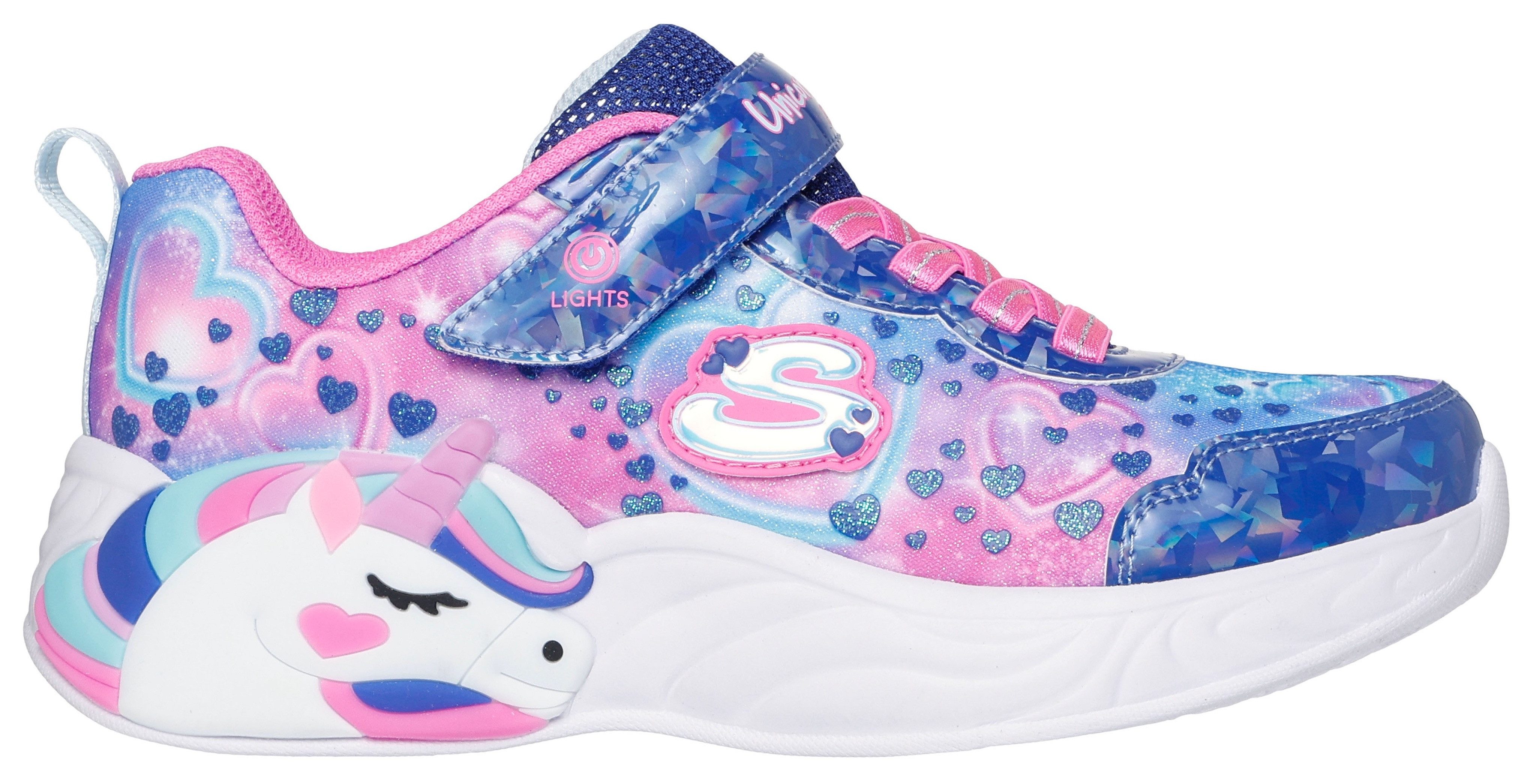 Skechers UNICORN DREAMS Sneaker Klettschuh mit Einhorn, Größenschablone zum Download