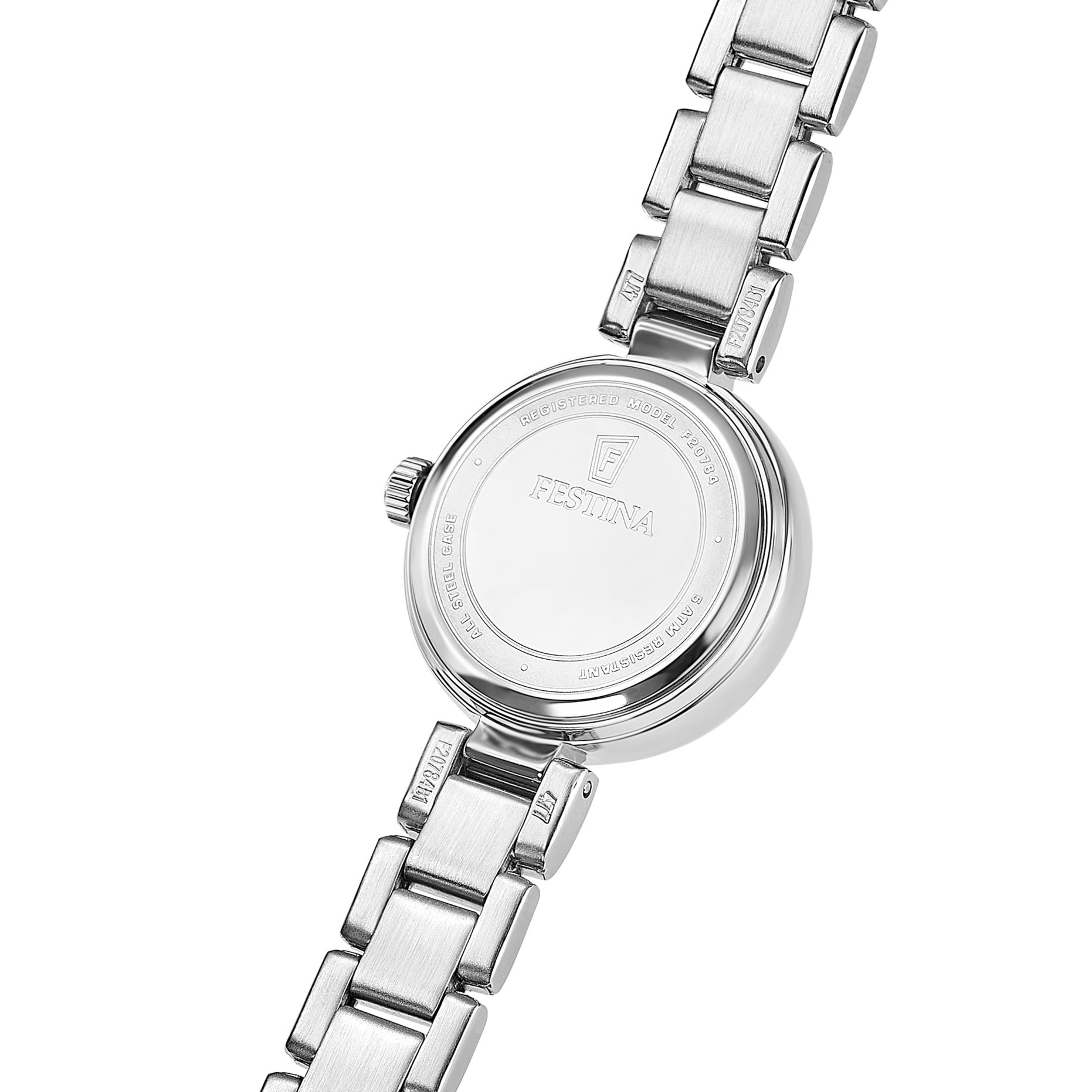 Festina Quarzuhr Mademoiselle F20784_2, Armbanduhr, Damenuhr, Edelstahlarmband, analog, Tag
