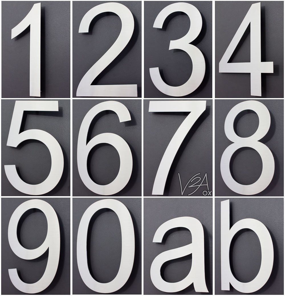 V2Aox Hausnummer Edelstahl Hausnummer 20cm Hausnummernschild Hausnummern Sc günstig online kaufen