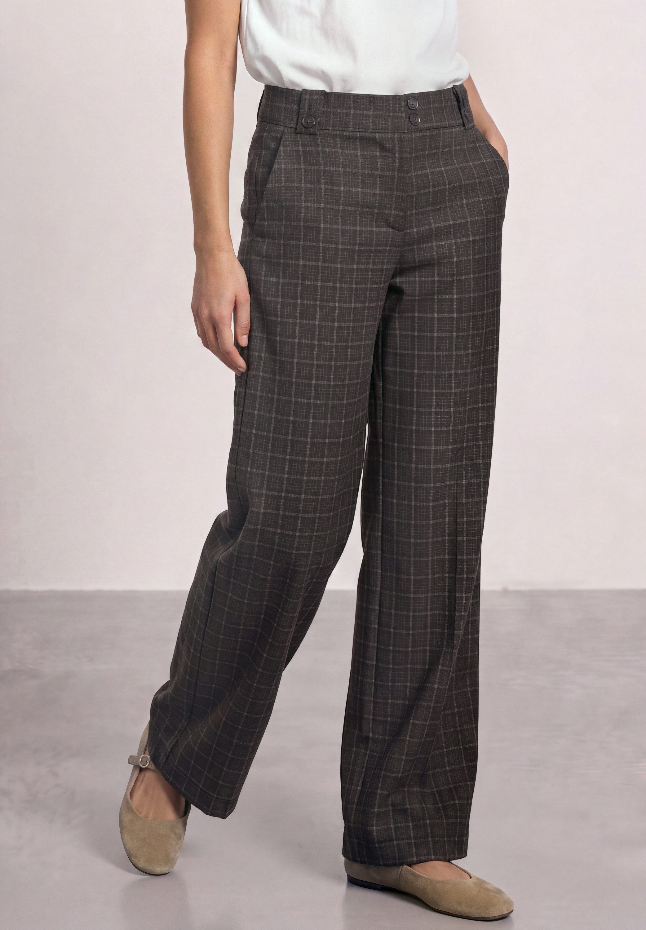 STREET ONE Stoffhose High Waist