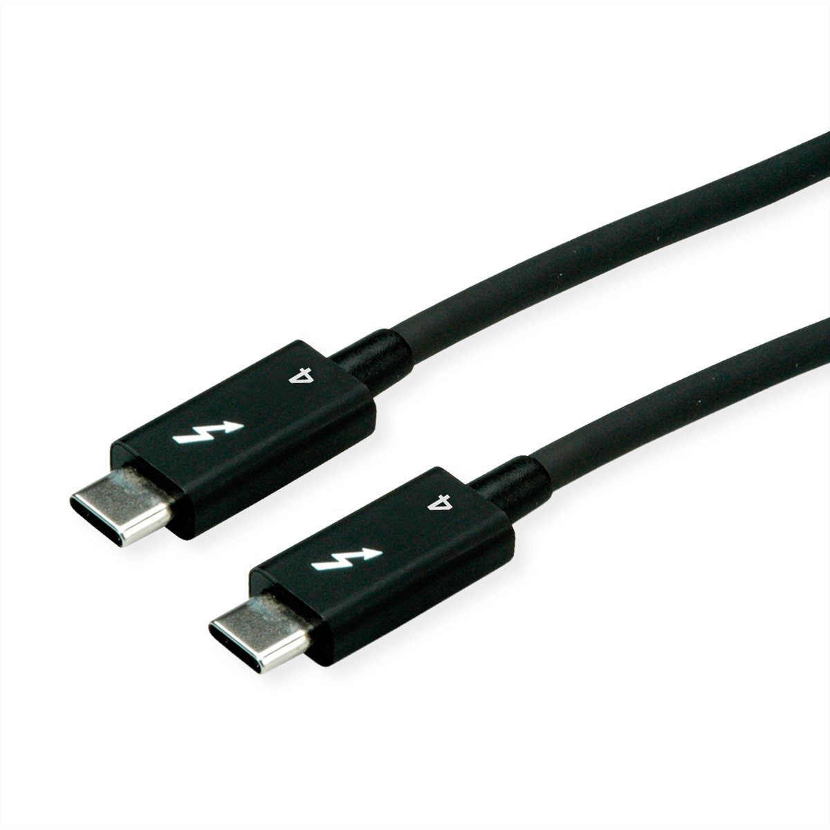 ROLINE Thunderbolt™ 4 Kabel, USB C-C, ST/ST USB-Kabel, USB Typ C (USB-C) Männlich (Stecker), USB Typ C (USB-C) Männlich (Stecker) (50.0 cm), 8K UHD-2, 40Gbit/s, 100W, passiv