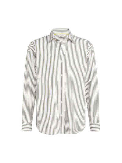 Esprit Langarmhemd Gestreiftes Hemd aus Baumwoll-Popeline
