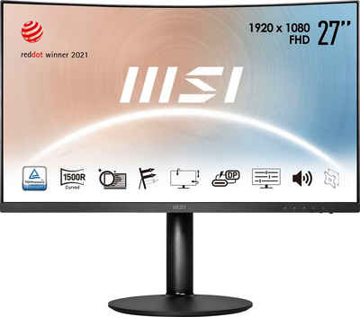 MSI Modern MD271CP Curved-LED-Monitor (69 cm/27 ", 1920 x 1080 px, Full HD, 4 ms Reaktionszeit, 75 Hz, VA LED)
