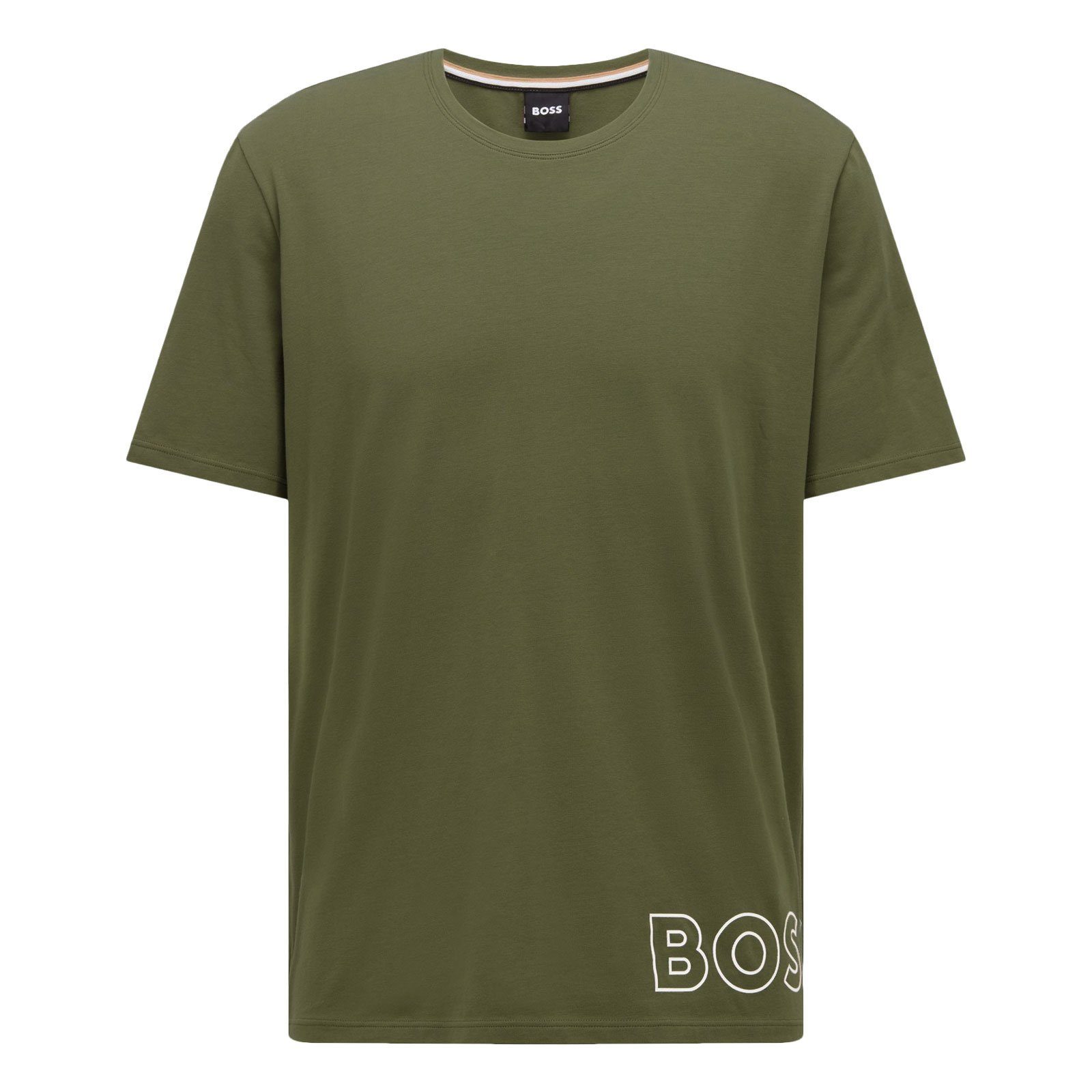 BOSS T-Shirt Identity green mit T-Shirt Outline-Logo RN 381