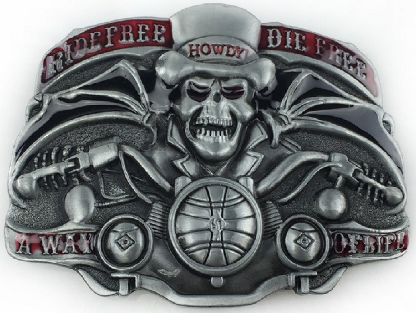 Ware aus aller Welt Gürtelschnalle Skull Totenkopf Motorrad Biker Gürtelsch günstig online kaufen