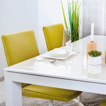 ANRO Tischdecke Tischschutz PVC Schutzfolie 2mm für Tisch (1-tlg, 90G-Kante - GERADE), Glatt Transparent 90-110cm Breit für Esstisch Arbeitstisch Küchentisch