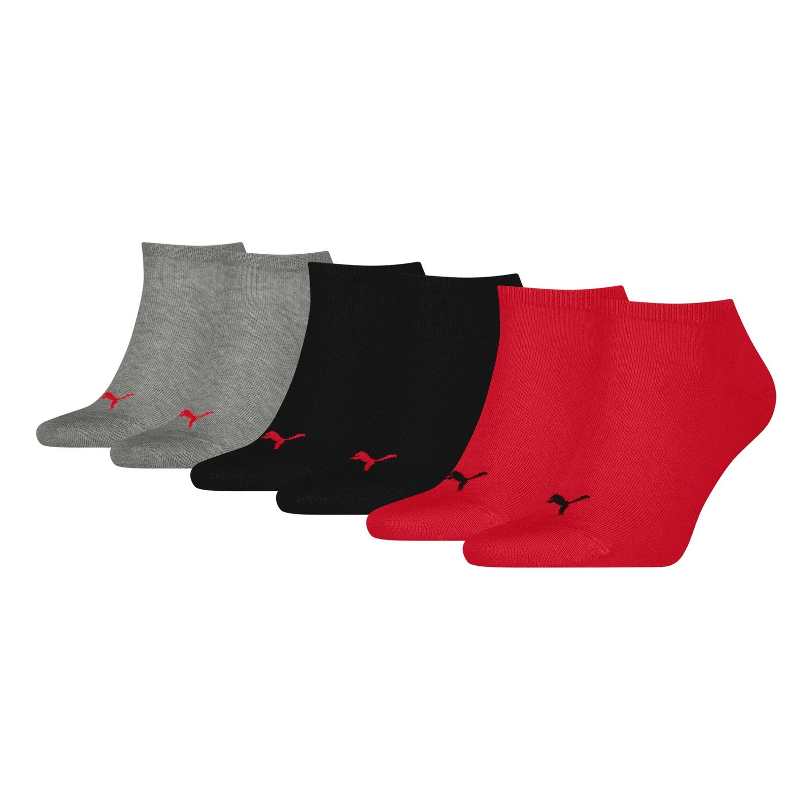 1x rot, 1x grau-meliert, 1x schwarz