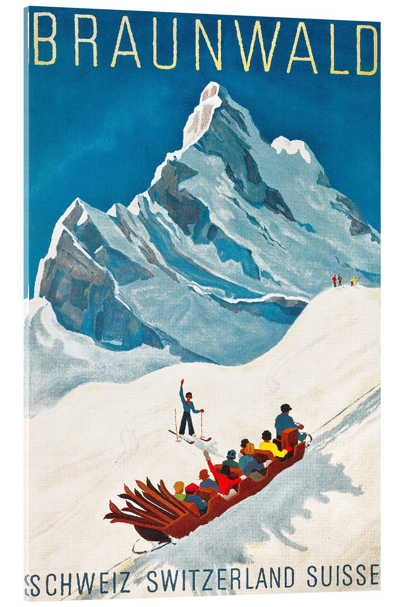 Acrylglasbild Vintage Ski Collection