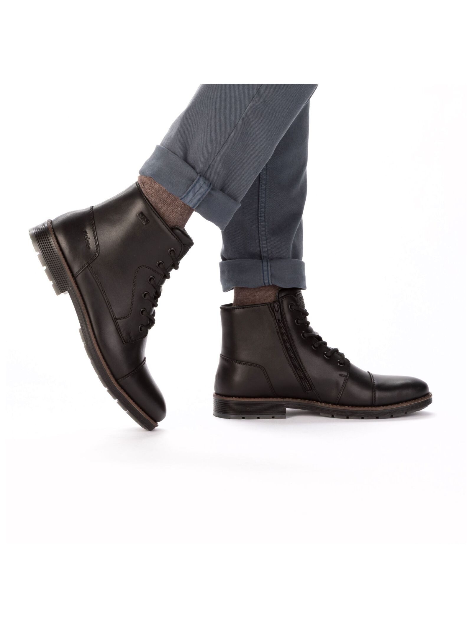 Rieker Rieker Stiefelette Glattleder Schnürstiefelette