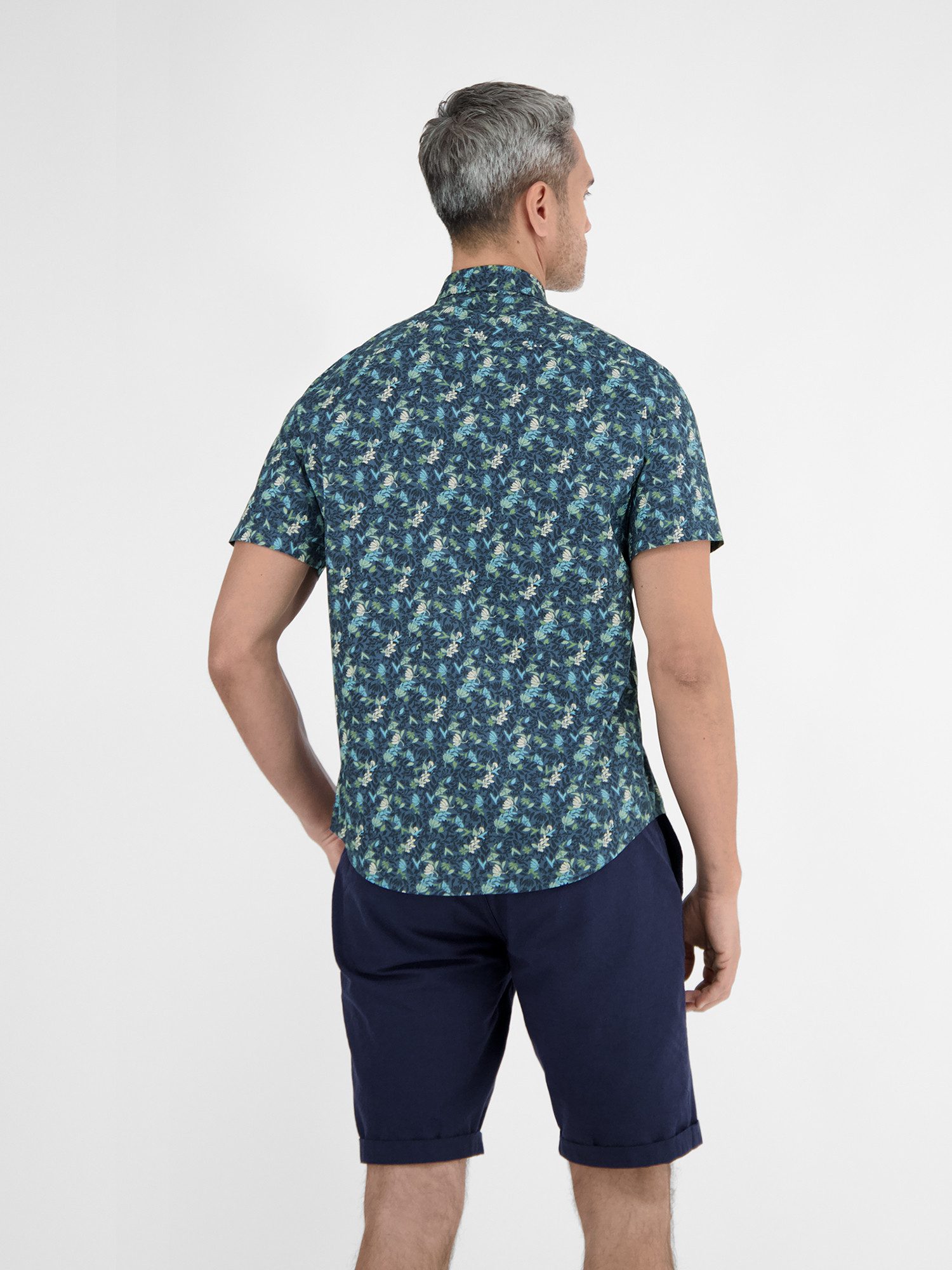 LERROS Kurzarmhemd Herren Halbarmhemd, floral bedruckt