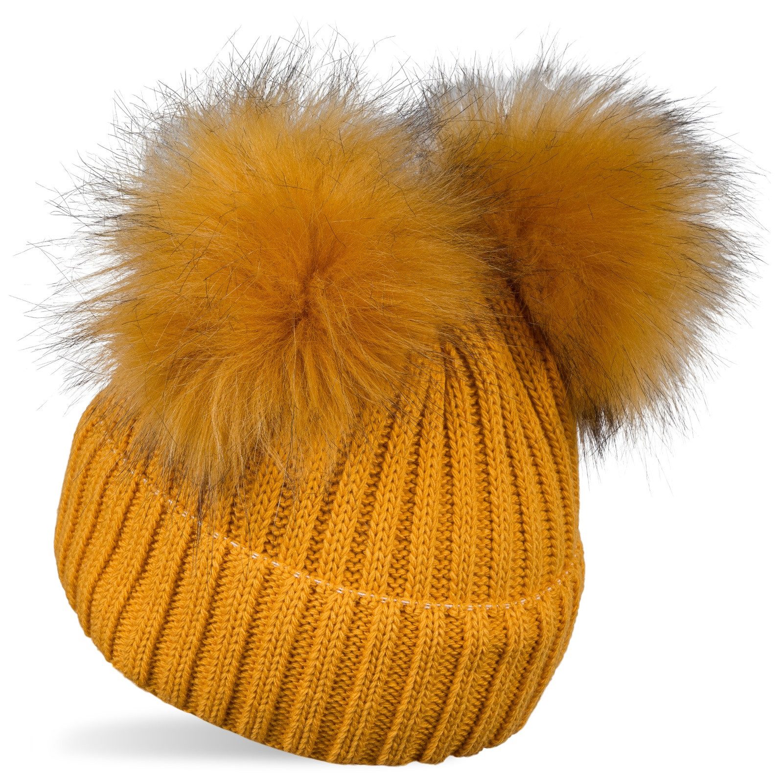 styleBREAKER Bommelmütze Kinder Bommelmütze mit zwei Bommel (1-St)