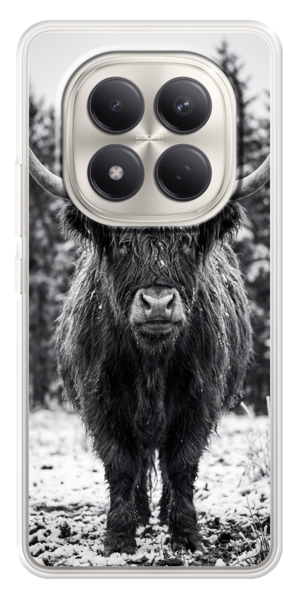Handyhülle für Xiaomi Redmi Note 15 Pro 4G Schottischer Highlander - Schwarz - We