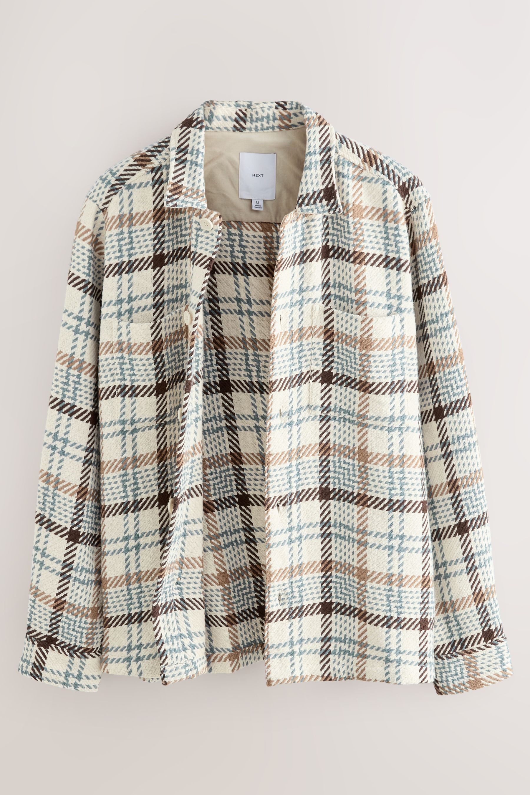 Next Hemdjacke Hemdjacke aus Twill mit Karomuster (1-St)