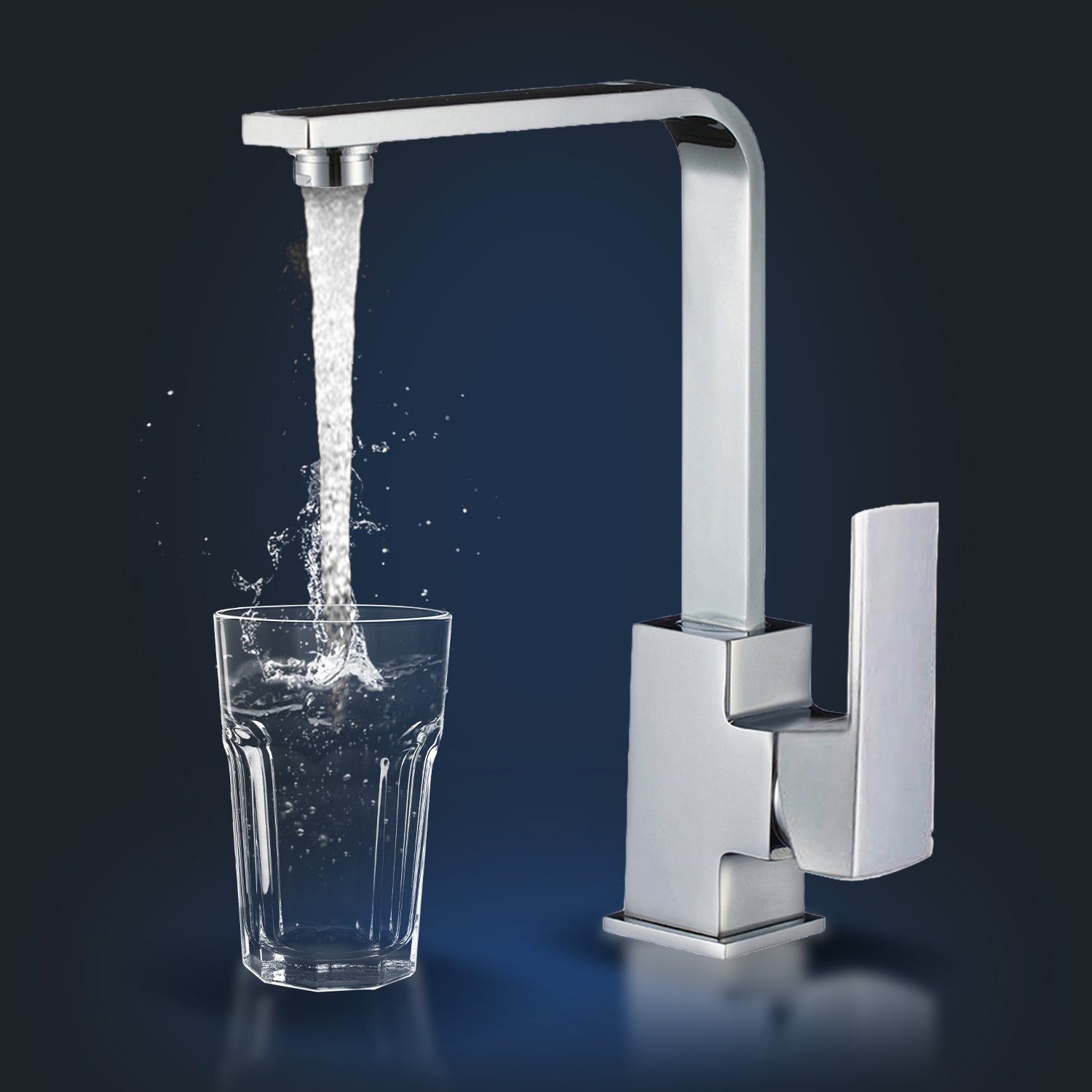 Rosenhahn & Söhne Küchenarmatur Juist 100 bleifrei, 360° drehbar, langlebige Keramikkartusche, anlaufbeständig