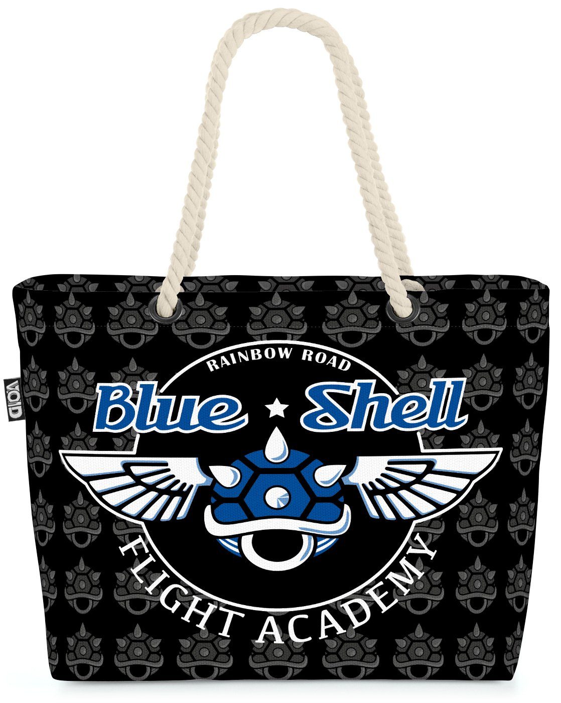 VOID Strandtasche (1-tlg), Blue Shell Academy Shopper kart auto rennen mario switch wii schwarz