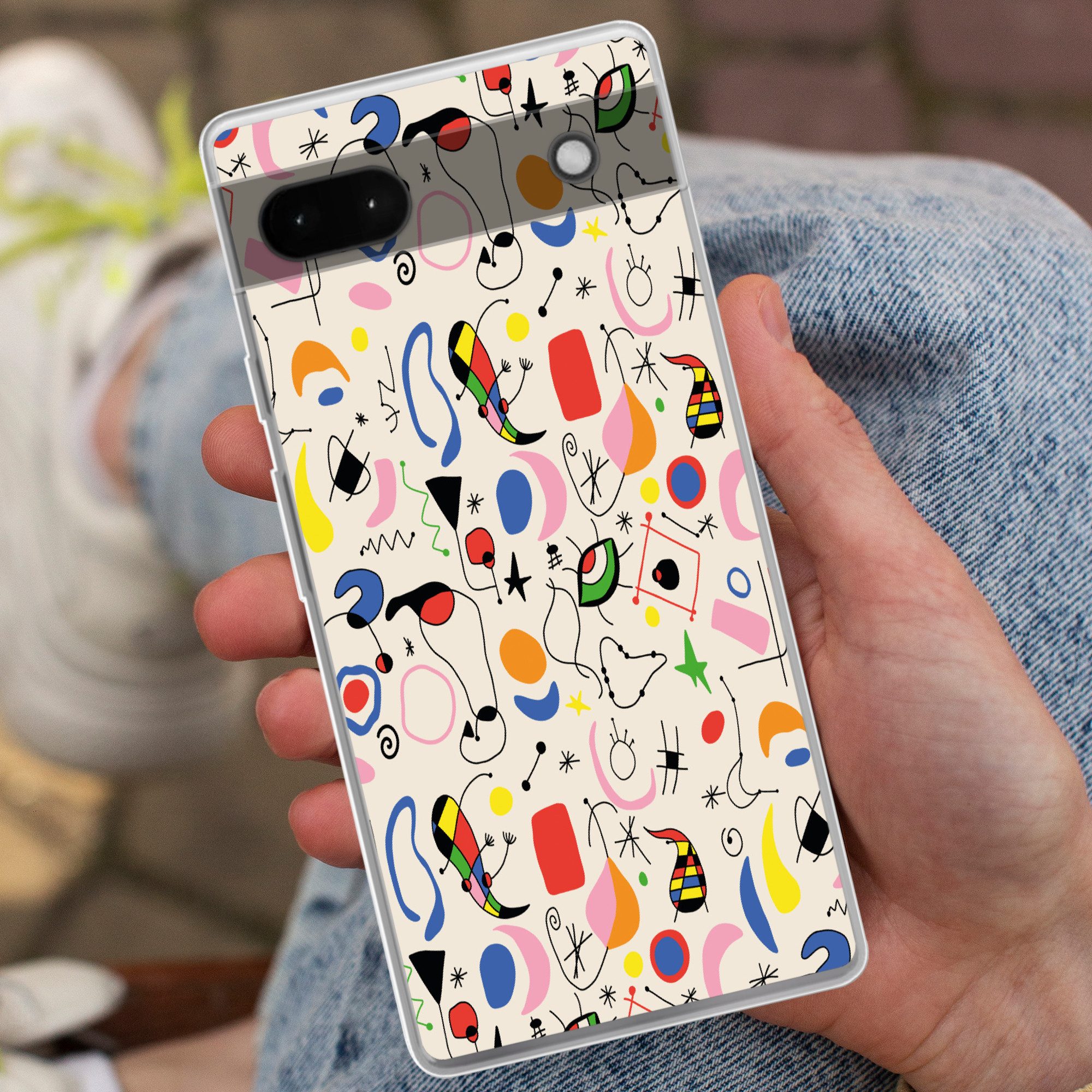 MuchoWow Handyhülle für Google Pixel 6a Muster - Abstrakt - Kunst, Phone Case, Silikon, Schutzhülle Dünn