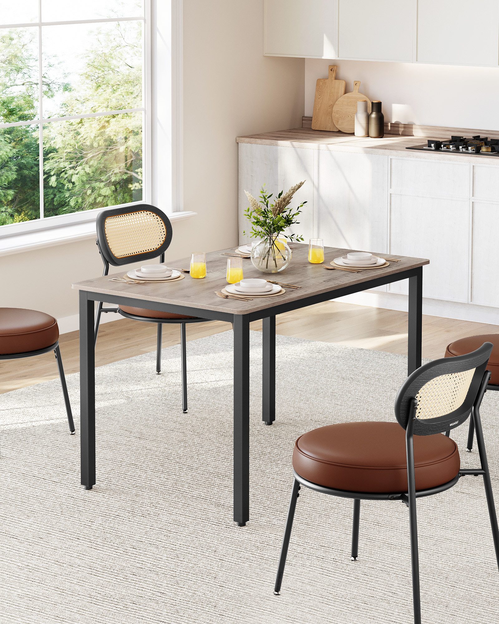 VASAGLE Esstisch Esszimmertisch, Küchentisch, 70 x 110 x 77 cm, für 4 Perso günstig online kaufen