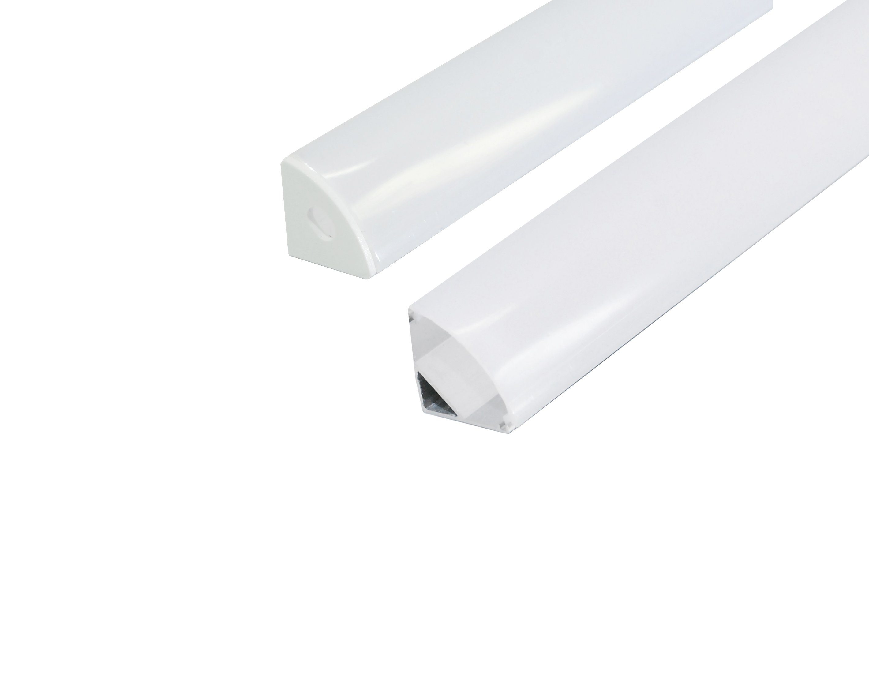 ENERGMiX LED-Stripe-Profil 2m Eckprofil Eckschiene Eckleiste Aluprofil Eck Alu Schiene Profil, Aluminium Eckwinkel L Profil Kanal LED Leiste inkl.Clips & Endkappen