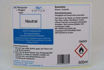 TIPTOP Raumduft WC Reiniger Reinigungs und Pflege Öl frisch 500 ml (verschiedene Duftnoten, Alpenkönig, Cool, Eukalyptus, Fichte, Lavendel, Pfefferminze, Zirbe, Neutral ohne Duft)