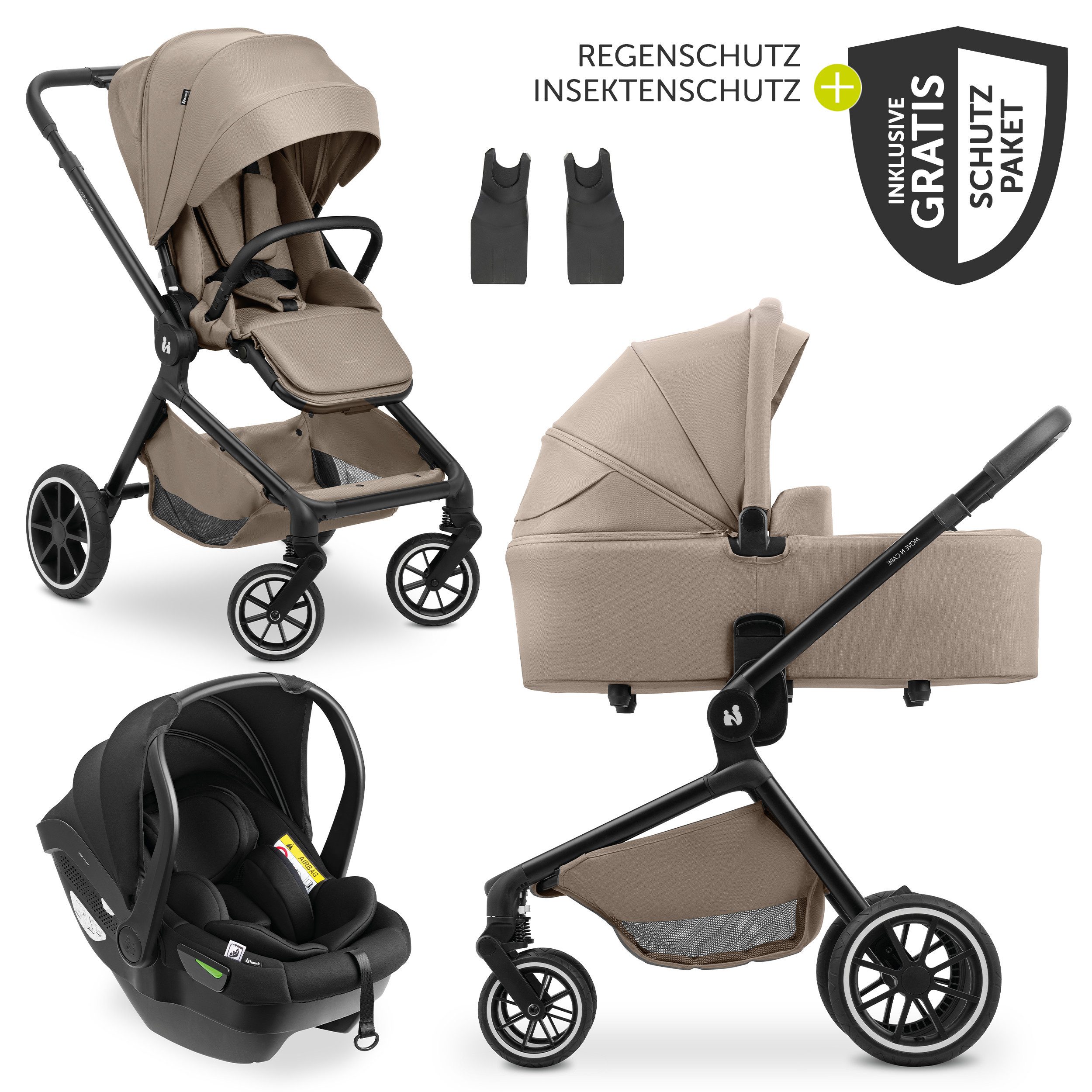 Kombi-Kinderwagen Move N Care Trio Set - Mocha