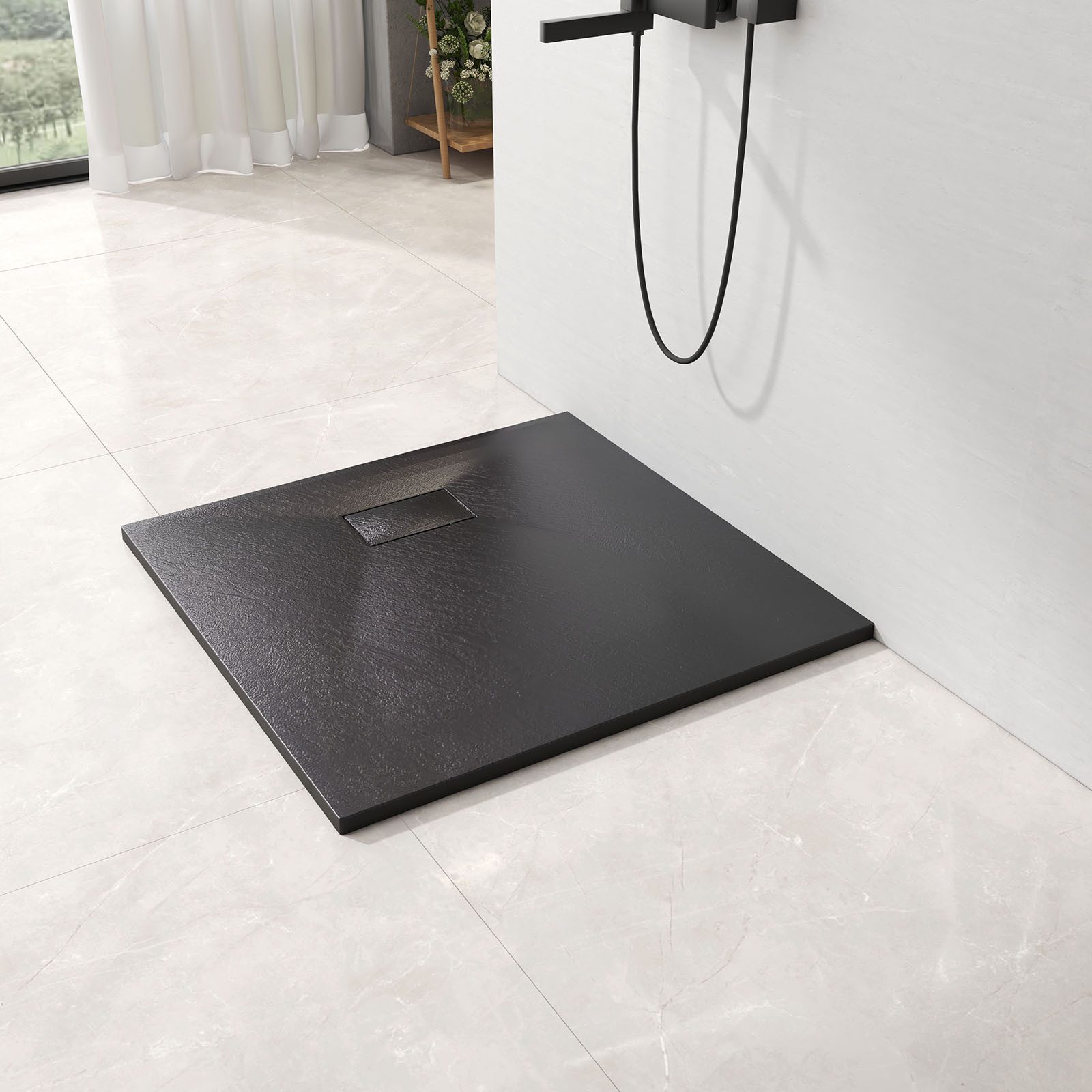 EMKE Duschwanne EMKE Duschwanne Duschtasse Flach Anti-Rutsch SMC Ablaufgarn günstig online kaufen