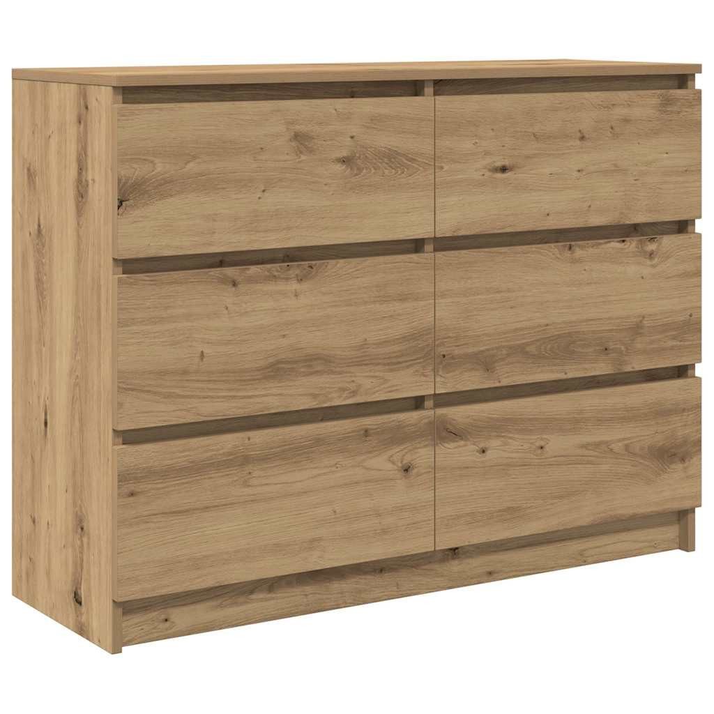 vidaXL Sideboard Sideboard Artisan-Eiche 100x35x76 cm Holzwerkstoff (1 St) günstig online kaufen