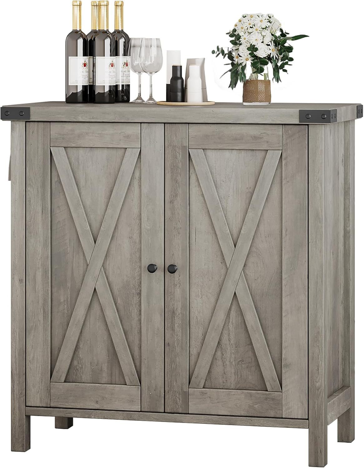 GarveeMore Unterschrank Küchenschrank Sideboard mit Türen, Küchenbuffetschr günstig online kaufen