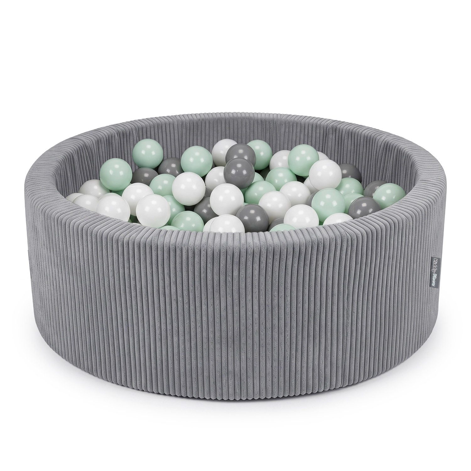 KiddyMoon Bällebad OK30AN, (Bällepool mit bunten Bällen, 200-tlg., Bällepool mit bunten Bällen, 200-tlg., Strukturierter Rippbezug), Made in Europe