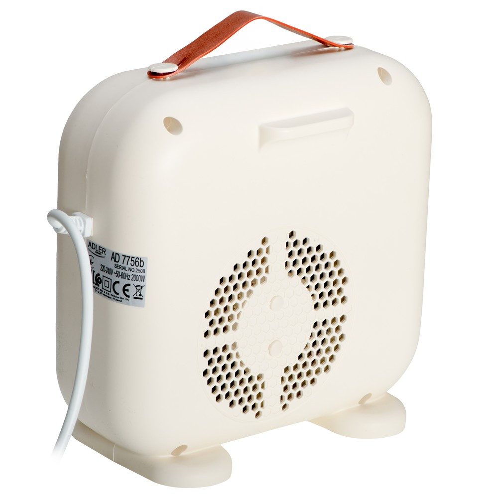 ADLER EUROPE Heizlüfter AD 7756 elektrisch, kompakte Zusatzheizung für kalte Tage, 2000 W, für Zuhause & Büro, Fernbedienung, Thermostat, Timer, Beige