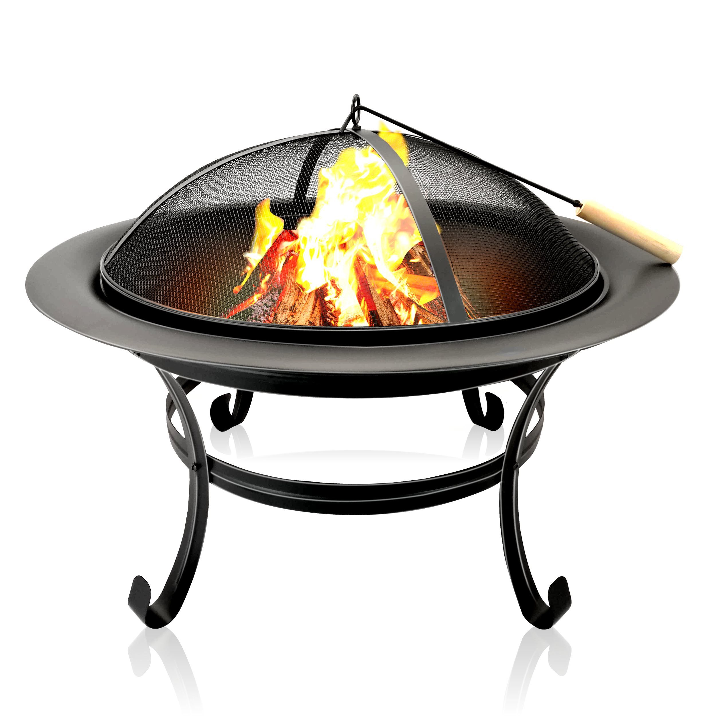 Bbq Collection Feuerschale BBQ Collection Feuerschale mit Funkenschutz, (1x Feuerschale, 1x Sockel, 1x Funkenschutz, 1x Feuerschürhaken)